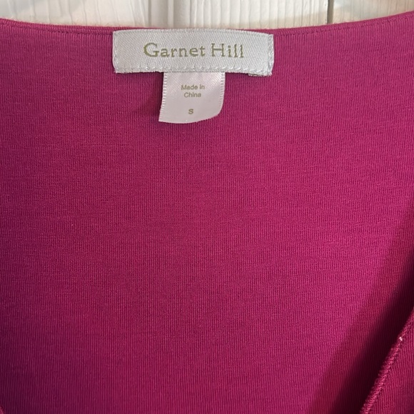 Garnet Hill Women’s Size Small Pink 3/4 Sleeve Midi Knee Length Dress J1 - Picture 4 of 9